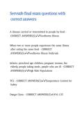 Servsafe final exam questions with correct answers