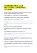 WSU BIO 106 FINAL EXAM QUESTIONS & CORRECT BEST ANSWERS