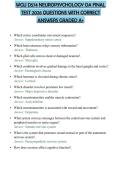 WGU D574 NEUROPSYCHOLOGY OA FINAL TEST 2026 QUESTIONS WITH CORRECT ANSWERS GRADED A&plus;