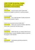 LADC EXAM Screening&comma; Intake&comma; Orientation&comma; and Assessment Questions And Answers&period;docx
