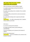 ADC AADC PRACTICE TEST 1 EXAM QUESTIONS AND ANSWERS&period;docx