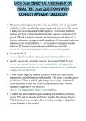 WGU D659 OBJECTIVE ASSESSMENT OA FINAL TEST 2026 QUESTIONS WITH CORRECT ANSWERS GRADED A&plus;