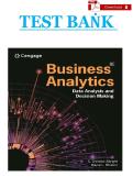 Test Bank Business Analytics Data Analysis and Decision Making 6th Edition By S&period; Christian Albright&comma; Wayne L&period; Winston &vert;&vert; Complete Exam With Questions & Answers All Chapters &lpar; 1-20&rpar; &vert; Updated 2026  A&plus;
