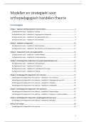 Modellen en strategie&euml;n voor orthopedagogisch handelen