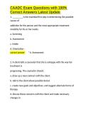 CAADC Exam Questions with 100- Correct Answers Latest Update&period;docx