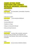 CAADC ACTUAL EXAM QUESTIONS AND CORRECT DETAILED ANSWERS &lpar;VERIFIED ANSWERS&rpar;&period;docx