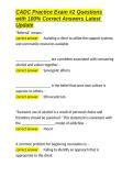 CADC Practice Exam -2 Questions with 100- Correct Answers Latest Update&period;docx