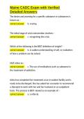 Maine CADC Exam with Verified Detailed Answers&period;docx