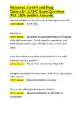 Advanced Alcohol and Drug Counselor &lpar;AADC&rpar; Exam Questions With 100- Verified Answers&period;docx