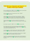 NUR 206 Exam &vert; Questions and Answers &vert; A&plus; Graded &vert; With Expert Solutions