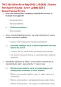 TNCC 9th Edition Exam Prep 2026 &lpar;133 Q&A&rpar; &vert; Trauma  Nursing Core Course &vert; Latest Update 2026 &vert;  Comprehensive Review