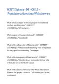 WSET Diploma - D4 - CH 15 &ndash; Franciacorta Questions With Answers