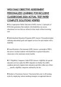 WGU D662 OBJECTIVE ASSESSMENT PERSONALIZED LEARNING FOR INCLUSIVE CLASSROOMS 2026 ACTUAL TEST PAPER COMPLETE SOLUTIONS VERIFIED