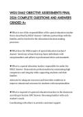 WGU D662 OBJECTIVE ASSESSMENTS FINAL 2026 COMPLETE QUESTIONS AND ANSWERS GRADED A&plus;
