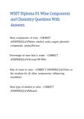WSET Diploma D1 Wine Components and Chemistry Questions With Answers