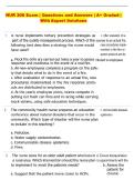 NUR 206 Exam &vert; Questions and Answers &vert; A&plus; Graded &vert; With Expert Solutions