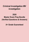 Criminal Investigation&colon; MV Investigation Study Guide &vert; Law Enforcement Prep 2026