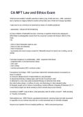  CA MFT Law and Ethics Exam REVISED AND UPDATED FOR 2026&sol;2027 ACTUAL EXAM COMPLETE QUESTIONS AND CORRECT DETAILED ANSWERS &lpar;VERIFIED ANSWERS&rpar; &vert;ALREADY GRADED A&plus;&vert;&vert;BRAND NEW&excl;&excl;