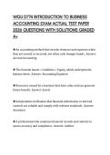 WGU D774 INTRODUCTION TO BUSINESS ACCOUNTING EXAM ACTUAL TEST PAPER 2026 QUESTIONS WITH SOLUTIONS GRADED A&plus;
