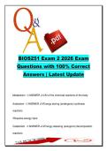 BIOS251 Exam 2 &ndash; 150 Questions & Answers &vert; Cell Biology&comma; Mitosis&comma; Membrane Transport Study Guide 2026