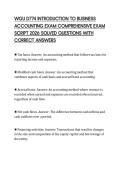 WGU D774 INTRODUCTION TO BUSINESS ACCOUNTING EXAM COMPREHENSIVE EXAM SCRIPT 2026 SOLVED QUESTIONS WITH CORRECT ANSWERS
