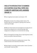 WGU D774 INTRODUCTION TO BUSINESS ACCOUNTING EXAM FINAL PAPER 2026 COMPLETE QUESTIONS WITH ANSWERS GRADED A&plus;