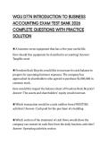 WGU D774 INTRODUCTION TO BUSINESS ACCOUNTING EXAM TEST BANK 2026 COMPLETE QUESTIONS WITH PRACTICE SOLUTION