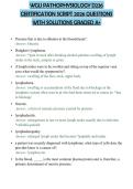 WGU PATHOPHYSIOLOGY D236 CERTIFICATION SCRIPT 2026 QUESTIONS WITH SOLUTIONS GRADED A&plus;