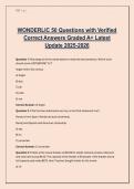 WONDERLIC 50 Questions with Verified Correct Answers Graded A&plus; Latest Update 2025-2026