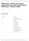 NIHSS Group C - Patients 1-6 for me Exam Questions & Answers &vert; Latest Already Graded A&plus; NIHSS Group C - Patients 1-6 &lpar;2026&rpar;