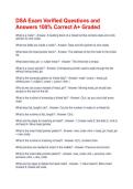 DSA Exam Verified Questions and Answers 100&percnt; Correct A&plus; Graded