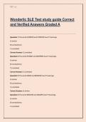 Wonderlic SLE Test study guide Correct and Verified Answers Graded A