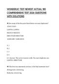 WONDERLIC TEST NEWEST ACTUAL 180 COMPREHENSIVE TEST 2026 QUESTIONS WITH SOLUTIONS