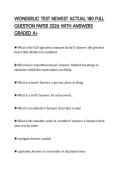 WONDERLIC TEST NEWEST ACTUAL 180 FULL QUESTION PAPER 2026 WITH ANSWERS GRADED A&plus;