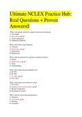 Ultimate NCLEX Practice Hub&colon; Real Questions &plus; Proven Answersd&period;
