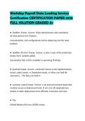 Workday Payroll Data Loading Services Certification CERTIFICATION PAPER 2026 FULL SOLUTION GRADED A&plus;