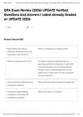 QPA Exam Review &lpar;2026&rpar; UPDATE Verified Questions And Answers &vert; Latest Already Graded A&plus; UPDATE &vert;2026
