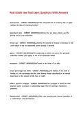Real Estate law final Exam Questions With Answers