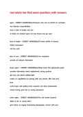 real estate law final exam questions with answers&period;