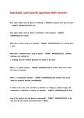 Real Estate Law Exam -2 Questions With Answers