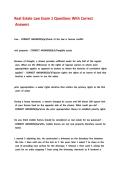Real Estate Law Exam 1 Questions With Correct Answers