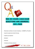 NSG 501 Exam 2 &ndash; 500 Questions & Answers &vert; Respiratory&comma; Cardiac&comma; Neuro & Perioperative Care 2026