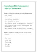 Qualys Vulnerability Management v1 Questions With Answers 