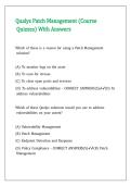 Qualys Patch Management &lpar;Course Quizzes&rpar; With Answers
