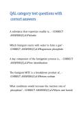 QAL category test questions with correct answers
