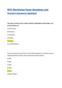 NYC Electrician Exam Questions and Correct Answers&vert; Updated
