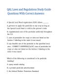 QAL Laws and Regulations Study Guide Questions With Correct Answers 