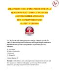 APEA PREDICTOR &sol; 3P PRE-PREDICTOR EXAM  QUESTIONS AND CORRECT DETAILED  ANSWERS WITH RATIONALES   100&percnt; GUARANTEED PASS&excl;&excl;    <LATEST VERSION>