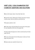 WSET LEVEL 1 2026 EXAMINATION TEST COMPLETE QUESTIONS AND SOLUTIONS