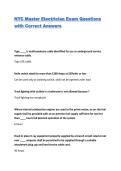 NYC Master Electrician Exam Questions with Correct Answers